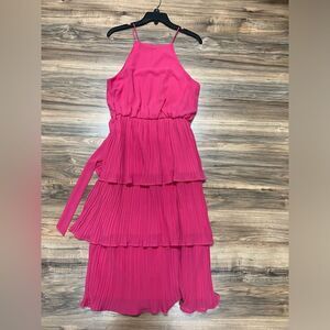 She + sky pink tiered maxi dress